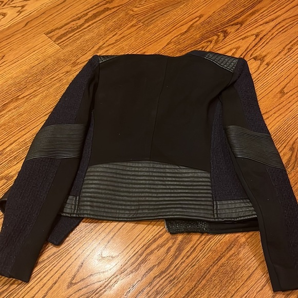 Rebecca Taylor Woman’s Navy Blue and Black Jacket Size 4 - Picture 4 of 7
